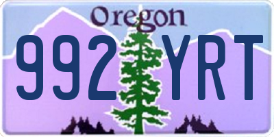 OR license plate 992YRT