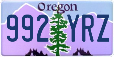 OR license plate 992YRZ