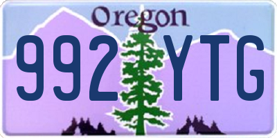OR license plate 992YTG