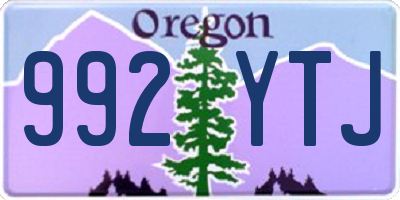 OR license plate 992YTJ