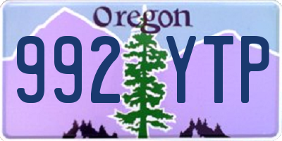 OR license plate 992YTP