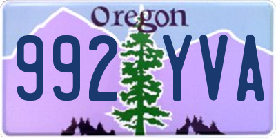 OR license plate 992YVA