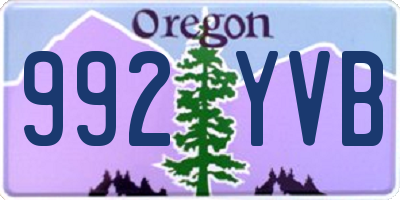 OR license plate 992YVB