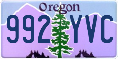 OR license plate 992YVC
