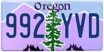 OR license plate 992YVD