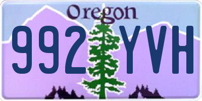OR license plate 992YVH