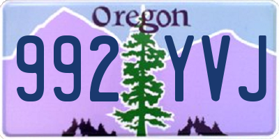 OR license plate 992YVJ