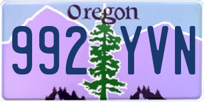 OR license plate 992YVN