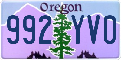 OR license plate 992YVO