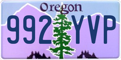 OR license plate 992YVP
