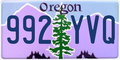 OR license plate 992YVQ