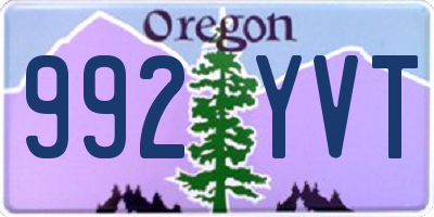 OR license plate 992YVT
