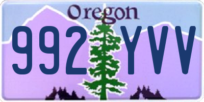 OR license plate 992YVV