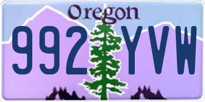 OR license plate 992YVW