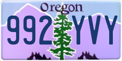 OR license plate 992YVY