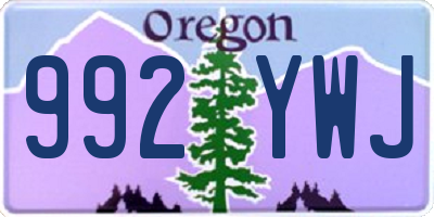 OR license plate 992YWJ