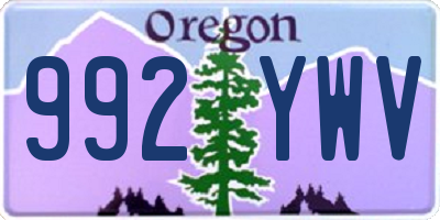 OR license plate 992YWV