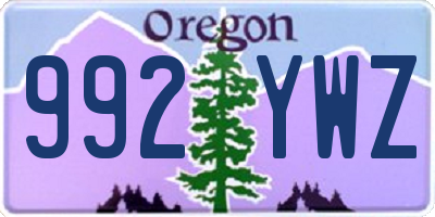 OR license plate 992YWZ
