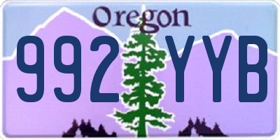 OR license plate 992YYB