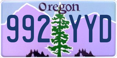 OR license plate 992YYD