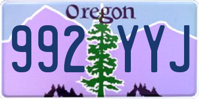 OR license plate 992YYJ