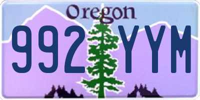 OR license plate 992YYM