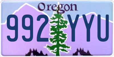 OR license plate 992YYU