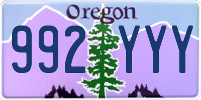 OR license plate 992YYY