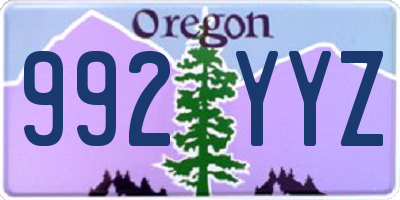 OR license plate 992YYZ