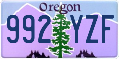 OR license plate 992YZF