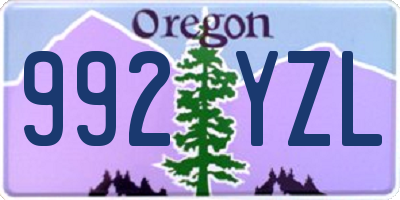 OR license plate 992YZL