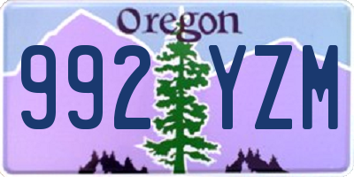 OR license plate 992YZM