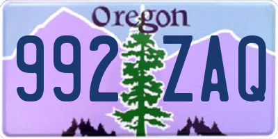 OR license plate 992ZAQ