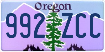 OR license plate 992ZCC