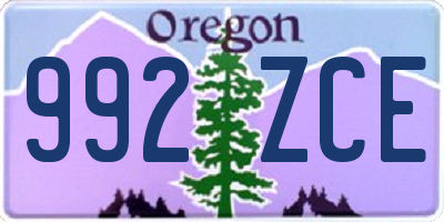 OR license plate 992ZCE