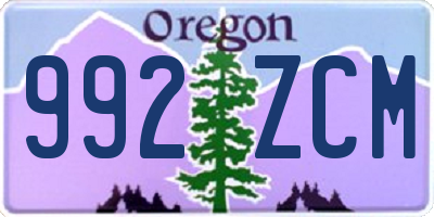OR license plate 992ZCM