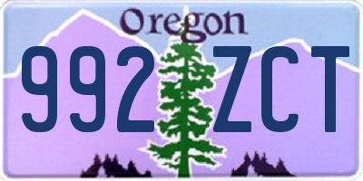 OR license plate 992ZCT