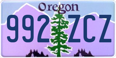 OR license plate 992ZCZ