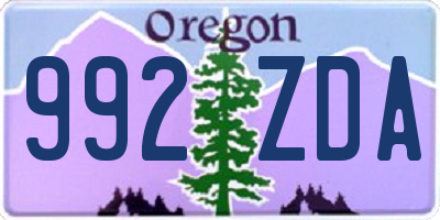 OR license plate 992ZDA