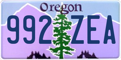 OR license plate 992ZEA