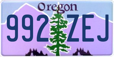 OR license plate 992ZEJ