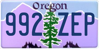 OR license plate 992ZEP