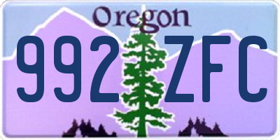 OR license plate 992ZFC