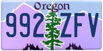 OR license plate 992ZFV