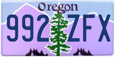 OR license plate 992ZFX