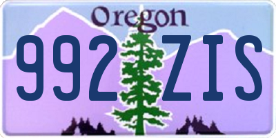 OR license plate 992ZIS