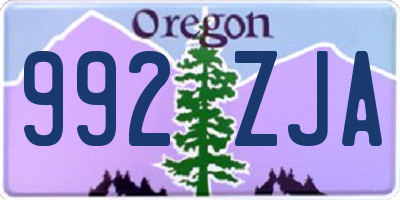 OR license plate 992ZJA