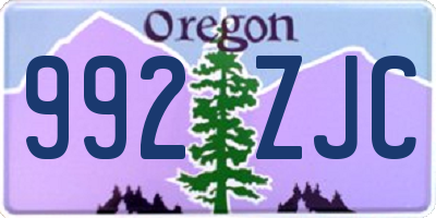 OR license plate 992ZJC