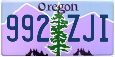 OR license plate 992ZJI