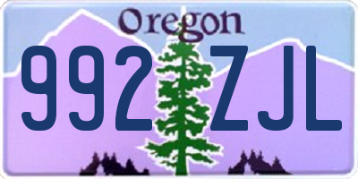 OR license plate 992ZJL